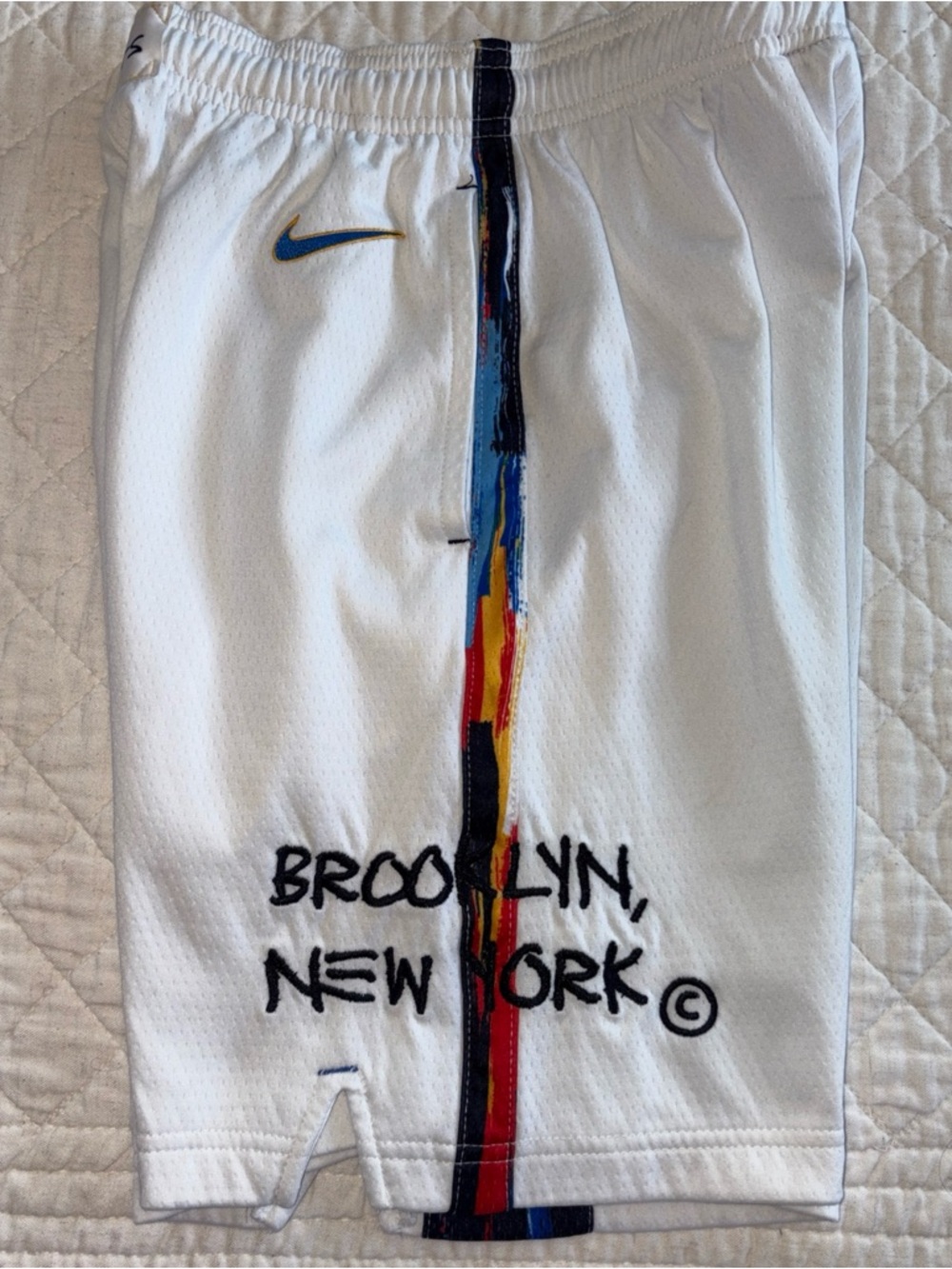 Authentic NBA Nike Brooklyn Nets City Edition Basketball Shorts - KIDS M 10/12